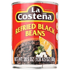 LA COSTENA: Refried Black Beans, 20.5 oz