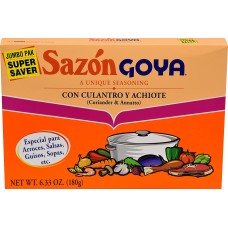 GOYA: Sazon Seasoning with Coriander & Annatto, 6.33 oz