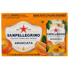 SAN PELLEGRINO: Aranciata Sparkling Orange Beverage 6 Count, 66.9 oz