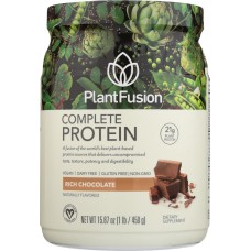 PLANTFUSION: Complete Protein Rich Chocolate Powder, 15.87 oz