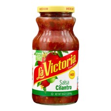 LA VICTORIA: Medium Cilantro Salsa, 16 oz