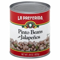 LA PREFERIDA: Pinto Beans With Jalapenos, 29 oz