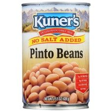 KUNERS: No Salt Added Pinto Beans, 15.5 oz