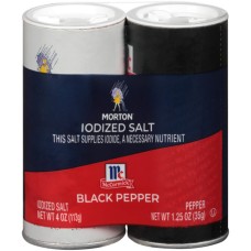MORTONS: Iodized Salt & Pepper Shakers, 5.25 oz