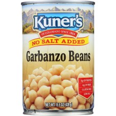 KUNERS: No Salt Added Garbanzo Beans, 15.5 oz