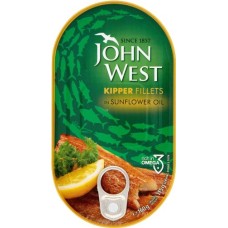 JOHN WEST: Kippers in Sunflower Oil, 6.5 oz