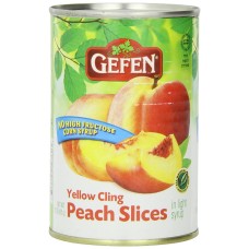 Gefen: Yellow Cling Peach Slices In Light Syrup, 15 oz