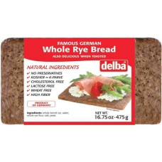 DELBA: Whole Rye Bread, 16.75 oz