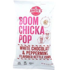 ANGIES: Boomchickapop White Chocolate And Peppermint Flavored Kettle Corn, 4.5 oz