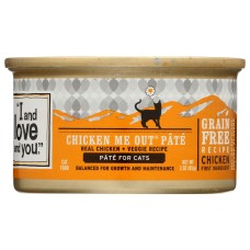 I&LOVE&YOU: Chicken Me Out Pate Cat Food, 3 oz