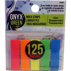 ONYX & GREEN: Neon Sticky Strips, 125 pc