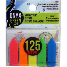 ONYX & GREEN: Neon Sticky Arrows, 125 pc