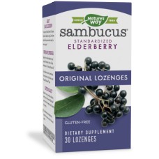 NATURES WAY: Sambucus Elderberry Original Lozenges, 30 ea