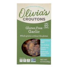 OLIVIAS CROUTONS: Gluten Free Garlic Croutons, 4.5 oz