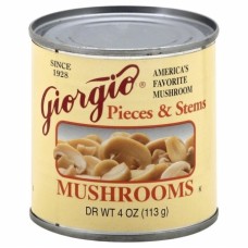 GIORGIO: Mushrooms Pieces N Stem, 4 oz