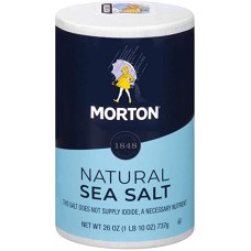MORTONS: Natural Sea Salt, 26 oz