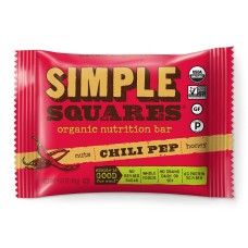 SIMPLE SQUARES: Chili Pep Nuts & Honey Nutrition Bar, 1.6 oz