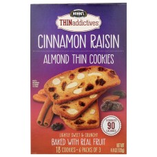 NONNIS: Cinnamon Raisin Almond Thin Cookies, 4.44 oz