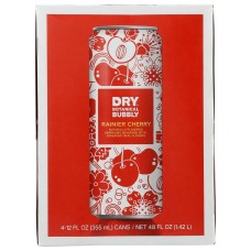 DRY SODA: Cherry Dry Sprkl Can 4Pk, 48 oz