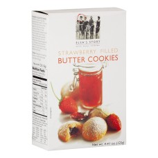 ELSAS STORY: Strawberry Filled Butter Cookies, 4.41 oz