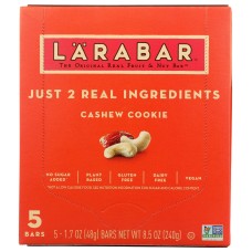 LARABAR: Cashew Cookie 5 Count Bars, 8.5 oz