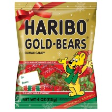 HARIBO: Gummy Candy Goldbears Christmas Edition, 4 oz