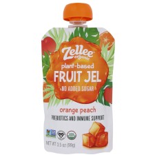 ZELLEE ORGANIC: Orange Peach Fruit Jelly, 3.5 oz
