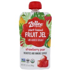 ZELLEE ORGANIC: Strawberry Pear Fruit Jel, 3.5 oz