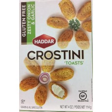 HADDAR: Crostini Toasts Zesty Onion & Garlic , 4 oz
