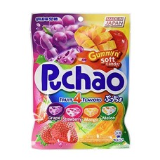 UHA MIKAKUTO: Puchao Mix Fruit Gummy Candy, 3.53 oz
