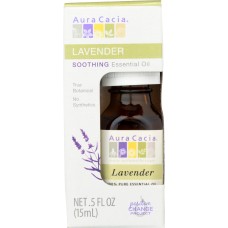 AURA CACIA: Lavender Soothing Essential Oil, 0.5 oz