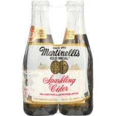 MARTINELLI: Sparkling Cider Juice 4 Bottles, 33.6 fo