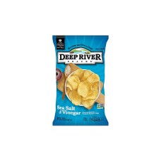 DEEP RIVER: Sea Salt And Vinegar Kettle Cooked Potato Chips, 8 oz