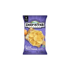 DEEP RIVER: Sweet Maui Onion Kettle Cooked Potato Chips, 8 oz