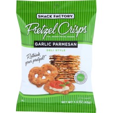 SNACK FACTORY: Garlic Parmesan Pretzel Crisps, 1.5 oz