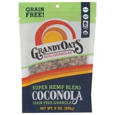 GRANDY OATS: Super Hemp Blend Coconola Grain Free Granola, 9 oz