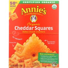 ANNIES HOMEGROWN: Organic Cheddar Squares Baked Snack Crackers, 11.25 oz