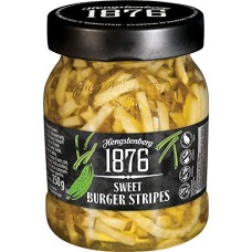 HENGSTENBERG: Sweet Burger Stripes Pickles, 8.8 oz