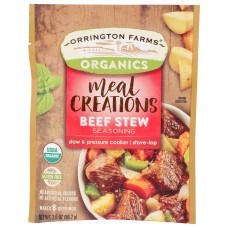 ORRINGTON FARMS: Organic Meal Creations Beef Stew Seasoning, 2 oz