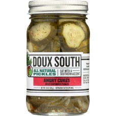 DOUX SOUTH: Angry Cukes Spicy Cucumber Pickles, 16 oz