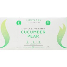 LIMITLESS: Cucumber Pear Sparkling Water 8 Pk, 96 fo