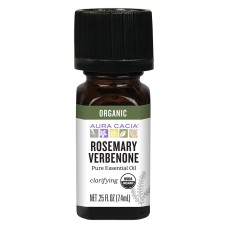 AURA CACIA: Organic Rosemary Verbenone Pure Essential Oil, 0.25 oz