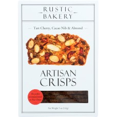 RUSTIC BAKERY: Tart Cherry, Cacao Nib & Almond Artisan Crisps, 5 oz