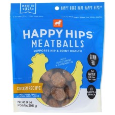 HAPPY HIPS: Chicken Meatballs Dog Treat, 14 oz