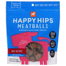 HAPPY HIPS: Beef Meatballs Dog Treat, 14 oz