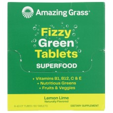 AMAZING GRASS: Fizzy Green Tablets Superfood Lemon Lime, 1 bx