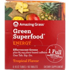 AMAZING GRASS: Green Superfood Energy Tablet Tropical Flavor, 1 bx