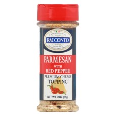 RACCONTO: Parmesan With Red Pepper Cheese Topping, 3 oz
