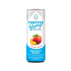 POSITIVE BEVERAGE: Perfectly Peach Zero Calorie Sparkling Water, 12 fo