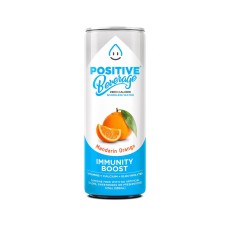POSITIVE BEVERAGE: Mandarin Orange Zero Calorie Sparkling Water, 12 fo